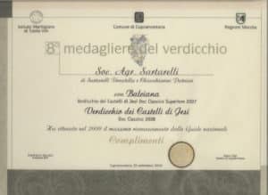 Sartarelli Classico 2008 - 8° Medagliere del Verdicchio 2010