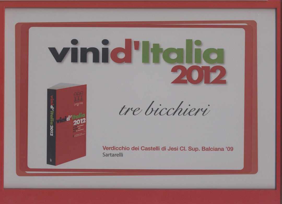 Balciana 2009 - Tre Bicchieri 2012