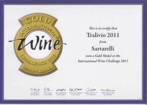 Tralivio 2011 - Gold Medal - International Wine Challenge 2013