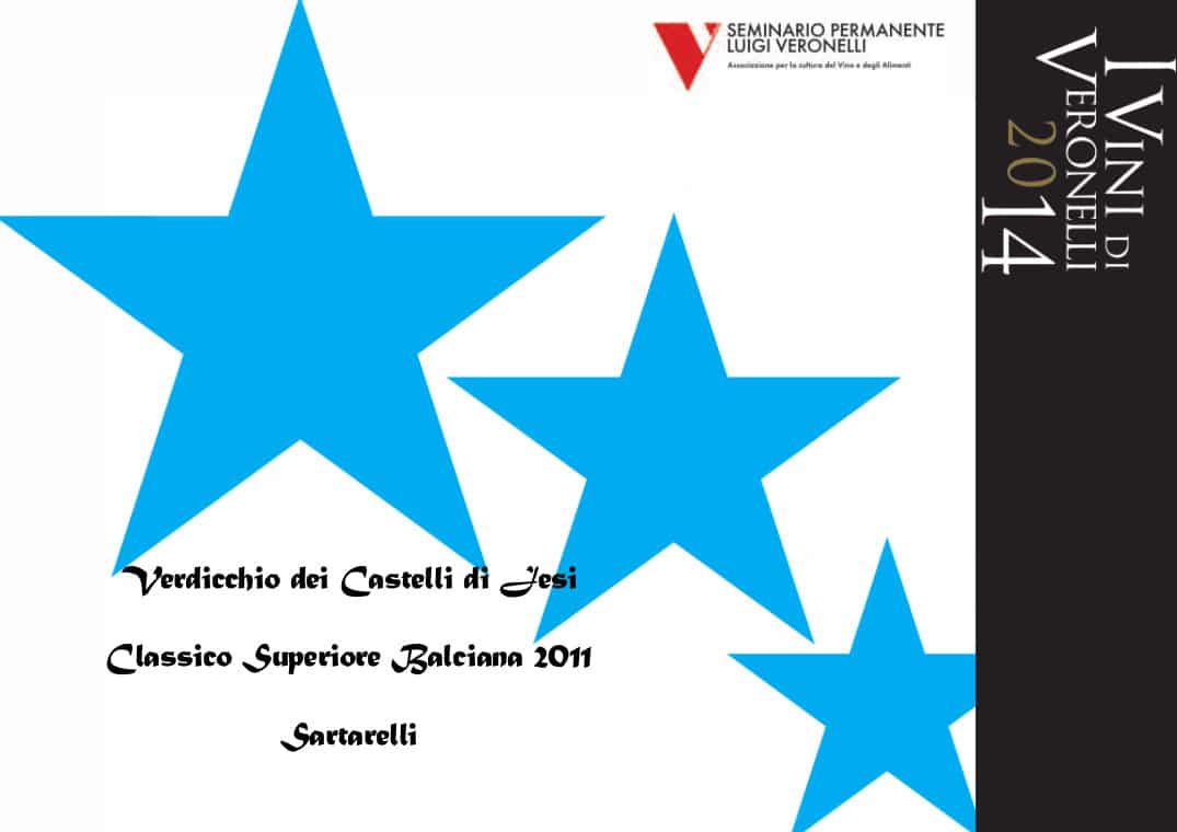 Balciana Sartarelli 2011 - Super 3 Stelle 2014