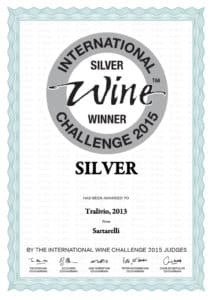 Tralivio 2013 - Silver Medal - International Wine Challenge 2015
