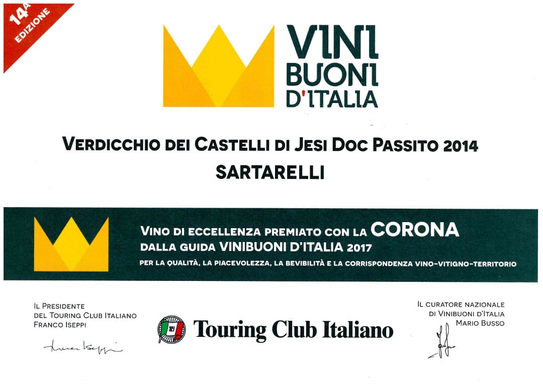 Sartarelli Passito 2014 - Corona 2017