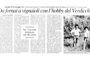 Da fornai a vignaioli con l'hobby del Verdicchio