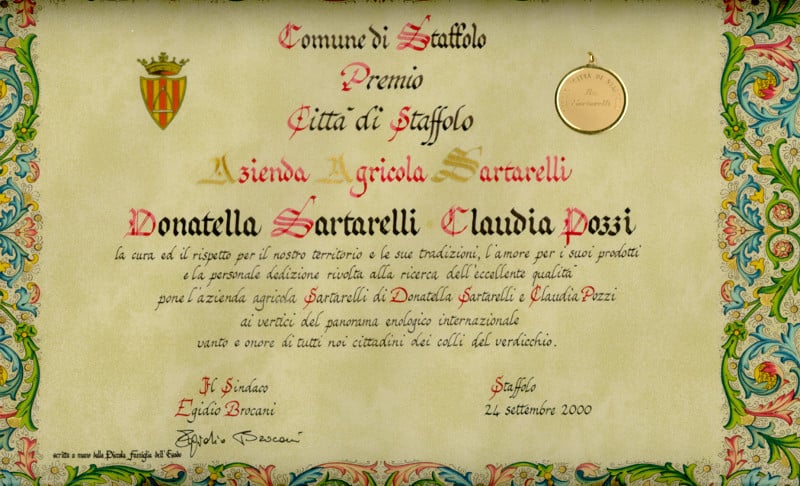 Sartarelli - Premio Città di Staffolo 2000