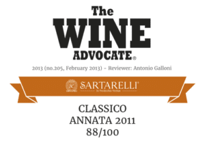 2013 The Wine Advocate - Classico Sartarelli 2011