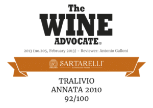 2013 The Wine Advocate - Tralivio Sartarelli 2010