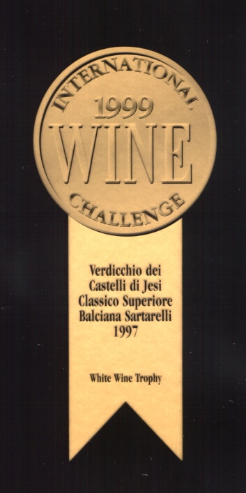 Balciana Sartarelli 1997 - White Wine Trophy - International Wine Challenge 1999