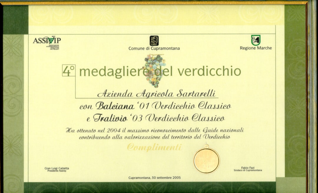 Tralivio 2003 - 4° Medagliere del Verdicchio 2005