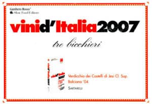 Balciana 2004 - Tre Bicchieri 2007