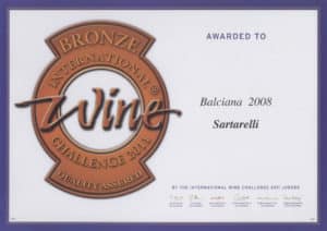 Balciana 2008 - Bronze Medal - International Wine Challenge 2011