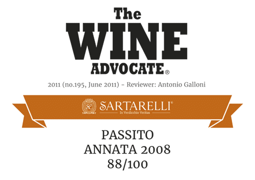 Passito 2008 - 88/100 - The Wine Advocate 2011