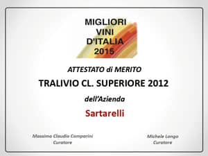 Tralivio 2012 - Migliori Vini d’Italia 2015 Comparini